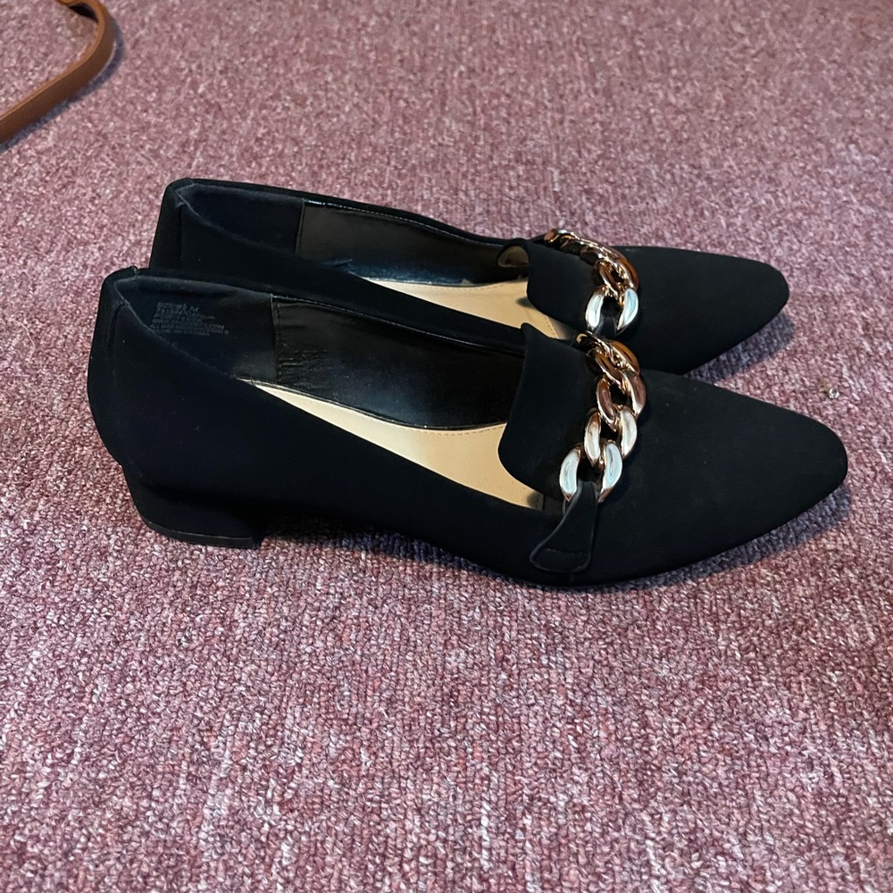 Velvet black loafers